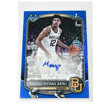 Bowman Chrome University Michael Rataj Baylor Bears 1st Blue Mojo Auto /150