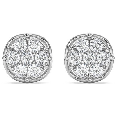 1 - 2 3/4 Karat Diamant 7 Steine Ohrstecker Weiß-, Gelb- oder Rotgold Lab Grown