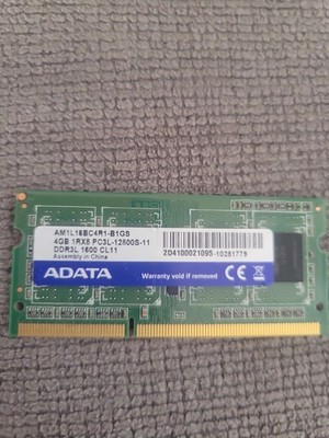 ADATA 4GB 1Rx8 PC3L-12800S Laptop Memory RAM