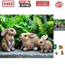 Bunny Decor Yard Decorations Outdoor Set of 3, Bunny Decorations for Home Gar...