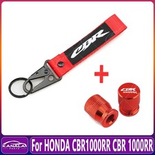 Motorcycle Key Holder Keychain Ring & tire valve cap For HONDA CBR1000RR New 