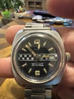 Vintage 1975 Timex Marlin Rally Skin Diver Manual Wind Watch - Parts or Repair