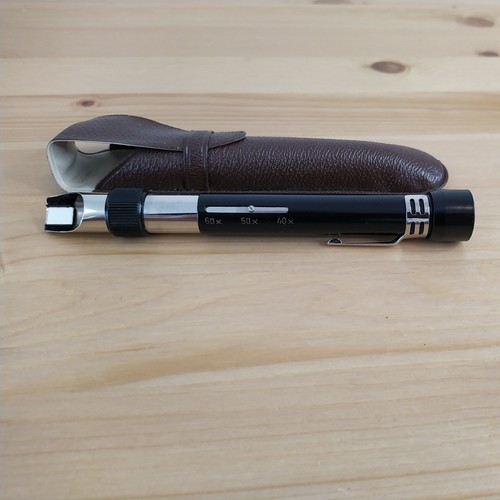 Vintage Pocket Pen Portable Microscope 40x to 60x Magnification - Germany