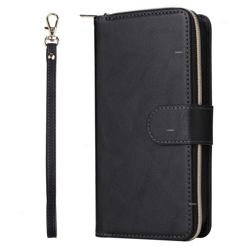 Für iPhone 16 15 14 13 12 11 X XR 7 8 Plus Reißverschluss Flip Wallet Leder Cover Case - Bild 21 von 59