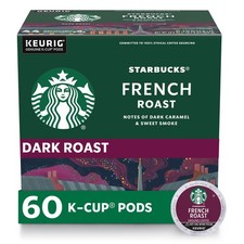 Starbucks K-Cup Coffee Pods Dark Roast Hot Or Iced Coffee French Roast 60