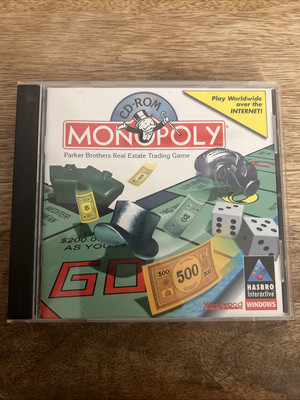 Monopoly Parker Brothers Video Game Pc Cd-ROM  (Surface Scratches)