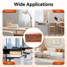 Brown Multi Drawer Storage Organizer Wooden Storage Box Desktop Drawer Organizer