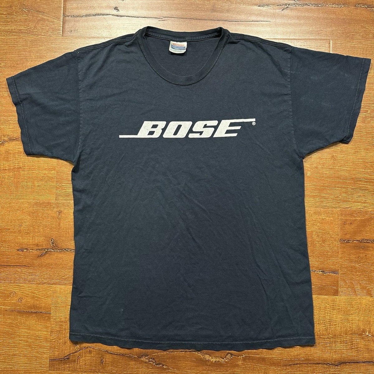 Vintage 90s Bose T Shirt Mens L Black Short Sleeve Marquee Logo