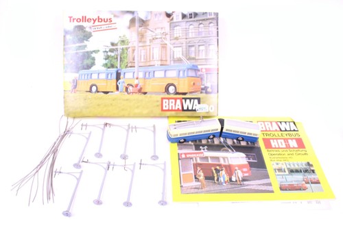 Brawa 6103 B Start-Set Trolleybus O-Bus Glieder-Bus Blau Für Oberleitung H0 OVP | Zustand: Als Ersatzteil / defekt
