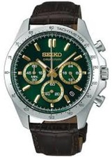 SEIKO Spirit SBTR017 Green Stainless Chronograph Men's Quartz Watch Japan NEW