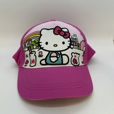 Sanrio Hello Kitty Pink Cap Hat Adjustable Girls Youth Adult Target NWT Rainbow