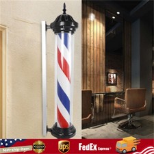 Barber Pole Light Barber Shop Rotating LED Sign Light Hair Salon Pole Light Lamp
