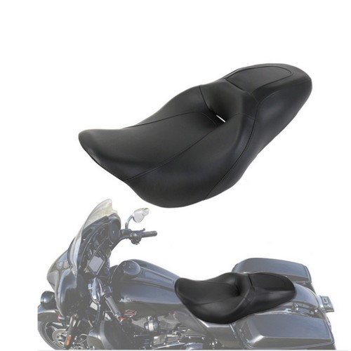 Driver Passenger 2-Up Low-Pro Seat For Harley Electra Glide Ultra Classic 2009+ - Picture 3 of 13
