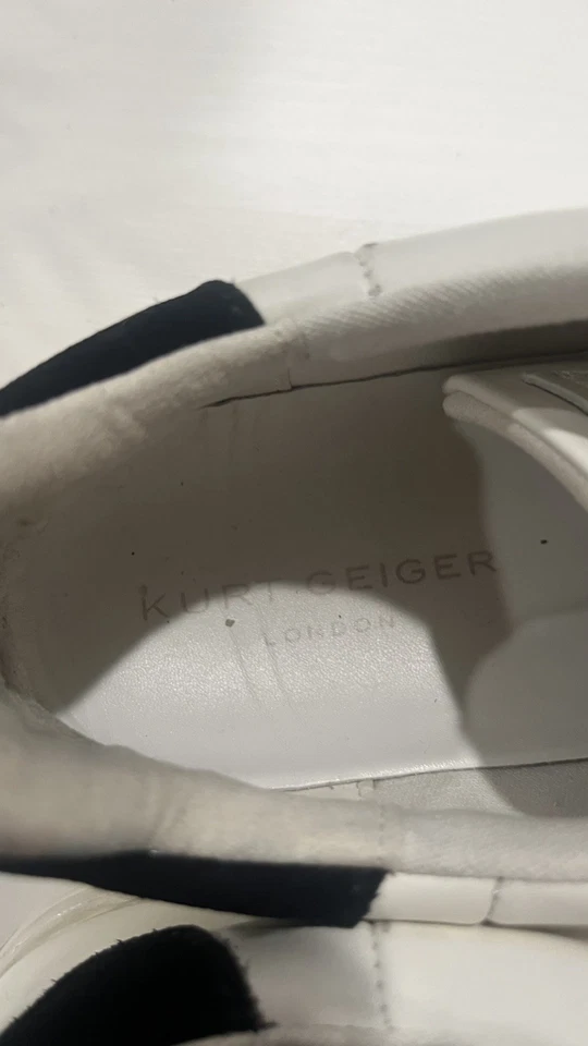 Женские белые кожаные кроссовки на платформе Kurt Geiger London размер 40,5 (США 9,5) - Изображение 4 из 4