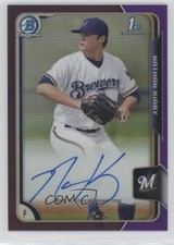 2015 Bowman Draft Chrome Pick Purple Refractor 33/250 Nathan Kirby Auto 3k7