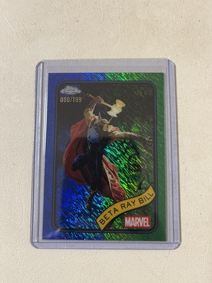 Beta Ray Bill #080/199 Blue Green Shimmer Refractor 2025 Marvel Topps Chrome SP