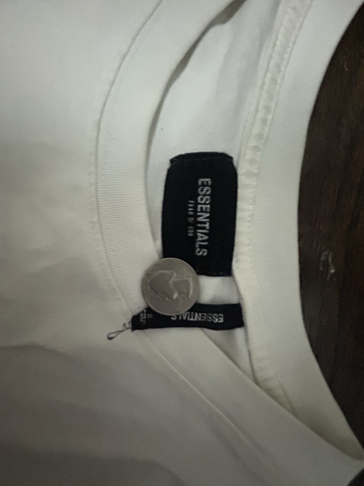 ESSENTIALS Fear of God White Graphic Print Cotton Crew Neck T-Shirt Size M thumbnail 3