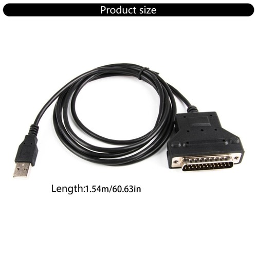 USB to DB25 25Pin RS232 Connector Cable for Vintaged Printers Industrial Devices - Photo 8/8
