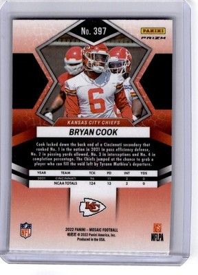 2022 Panini Mosaic - Rookies Bryan Cook #397 Genesis Mosaic Prizm