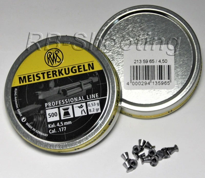 Diabolo - RWS Meisterkugel 0,53gr 4,50mm Kopfmaß 5000 Schuss - Ebay