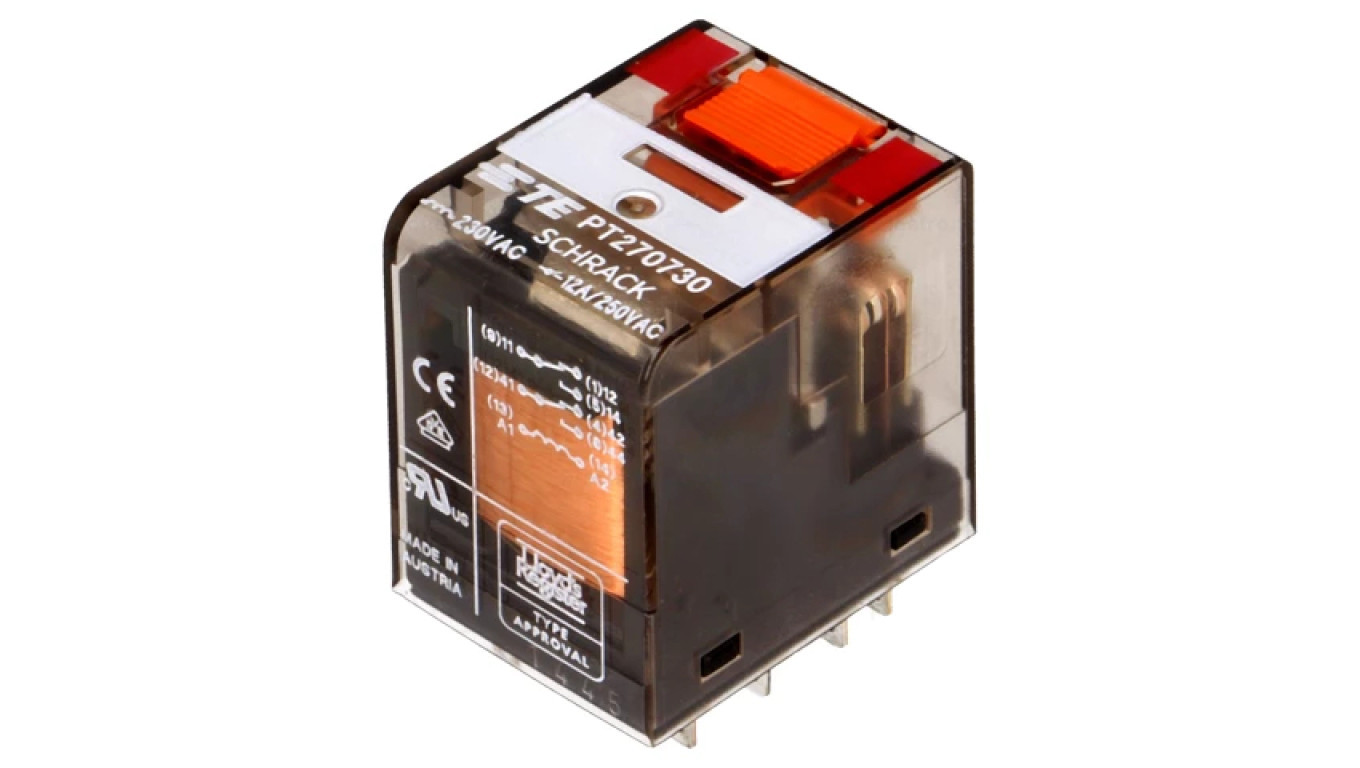 DPDT electromagnetic relay 230VAC 12A 250VAC 5-1419111-1 /T2UK