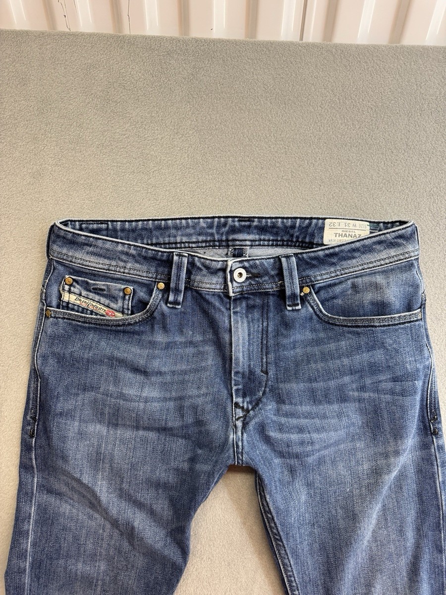 Diesel Thanaz Jeans 31x32 Men's Slim Skinny Blue Denim Pants Made