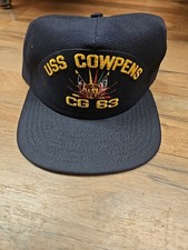 Vintage New Era USS Cowpens CG 63 Hat Cap snapback U.S Navy Made In USA