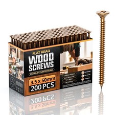 Multi Purpose Flat Head Wood Screws 6x100mm 100pcs Zinc Galvanized Self Tapping