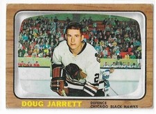 DOUG JARRETT 1966-67 Topps Hockey ROOKIE card #111 Chicago Blackhawks VG-/GD+