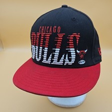 Chicago Bulls Hat Cap Snapback New Era Hardwood Classics Black Red One Size