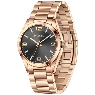 Invicta Women's Watch Celestial Quartz Charcoal Dial Rose Gold Bracelet 69186