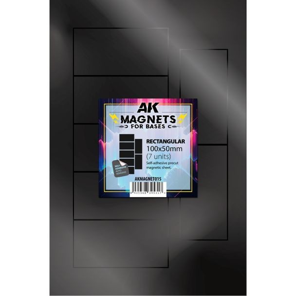 Rectangular Magnets 100 x 50mm (7pcs) - Hobby Tools - AK Interactive Brand New