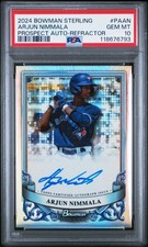 2024 BOWMAN STERLING PRSPCT AUTOS REFRACTOR #PAAN ARJUN NIMMALA 16/150 PSA 10