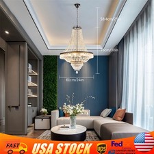 Modern Crystal Chandelier Luxury Large Ceiling Pendant Light Fixtures