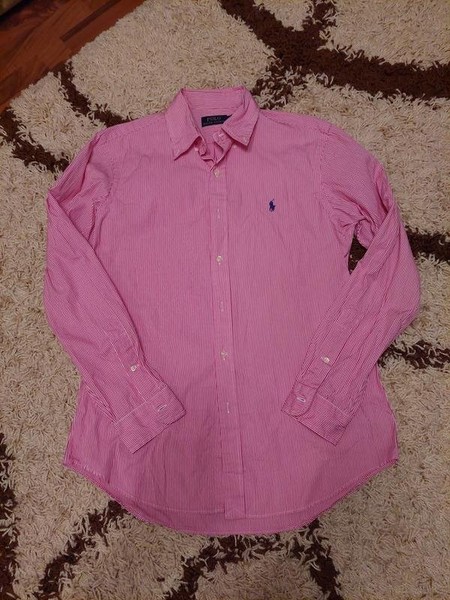 Men Polo Ralph Lauren Shirt Red Cotton 38 / M / 46 #CNZS