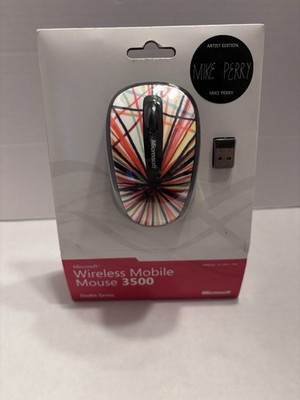 Microsoft Wireless Mobile Mouse 3500 Artist Edition Exploding Lines Mike Perry