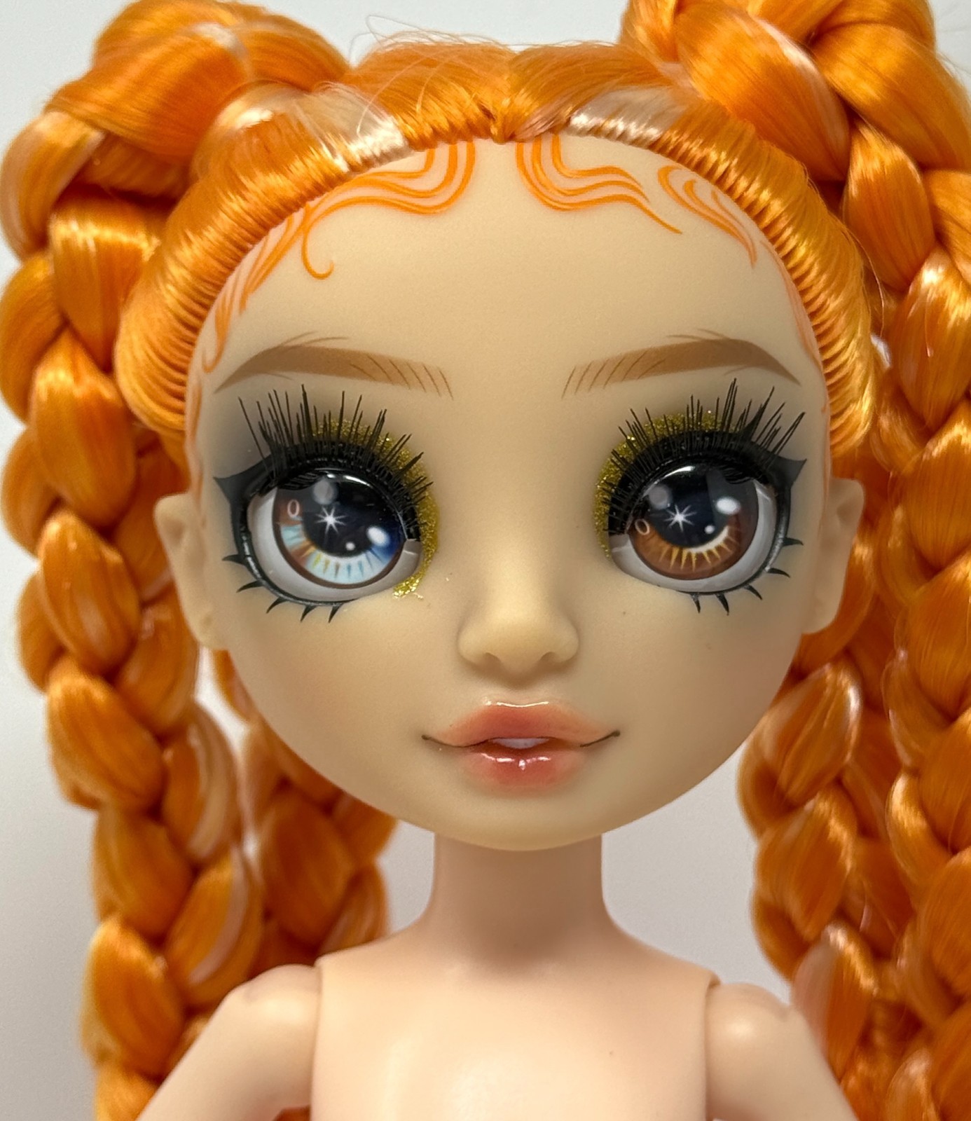 Rainbow High Sparkle & Shine Clementine Nude Fashion Doll Orange Hair Braids