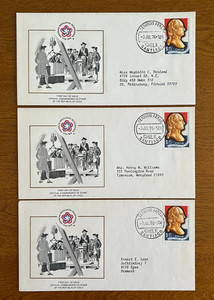3) REPUBLIC OF CHILE  HONORS AMERICA'S BICENTENNIAL FDC FRANKLIN PHILATELIC SOC.