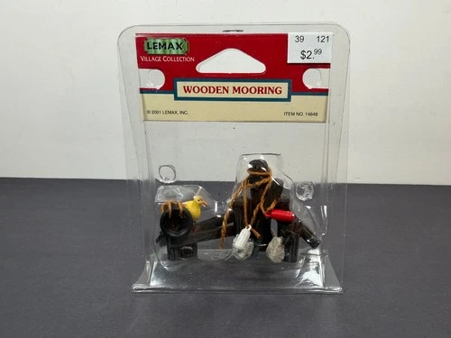 Lemax WOODEN MOORING Figurine Christmas Figure Set 2001 14648