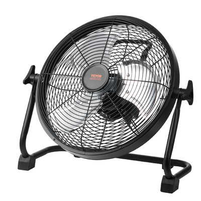 VEVOR 12-inch Cordless Fan Heavy Duty Metal Fans Variable Speed 360 Degree Tilt