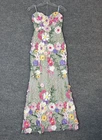 Ieena For Mac Duggal Floral Embroidered Sleeveless Bustier Gown Size 0 Romantic