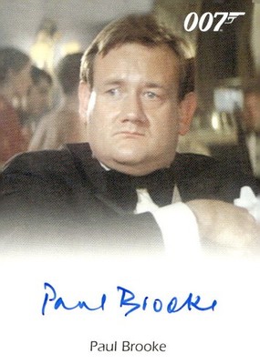 2009 James Bond Archives Paul Brooke Autograph