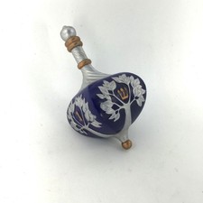 Hanukkah Dreidel Judaism Rare Blue Silver Gold 3.25" H