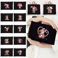 Teddy Bear Design Key Ring Purse Coin Small Change Bag Card Wallet Pouch Zip UP