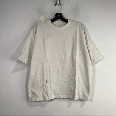 Unbranded Crew Neck Short Sleeve T-Shirt, Men's Size M - Cream