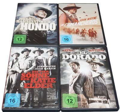 4x John Wayne Sammlung (DVDs) Die Comancheros, El Dorado. Katie Elder, Hondo