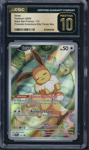 Pokemon CGC 10 Pristine Prismatic Evolutions ETB Promo Eevee SVP173