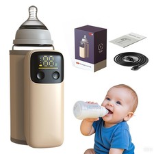 Portable Bottle Warmer, Travel, Leak-Proof, Precise Temp-Control  LCD Display
