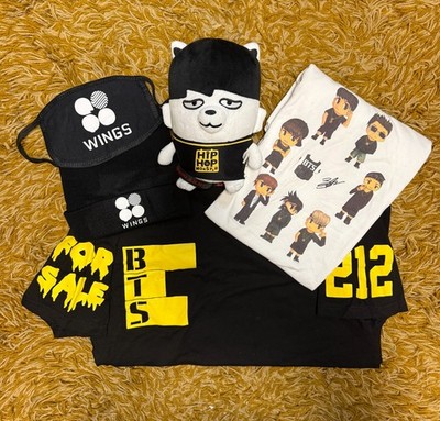 BTS Merch Lot Shirts Hat Mask Plush Bracelet KPOP Collectibles