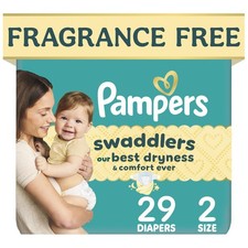 Swaddlers Diapers, Size 2 10-22 lbs , 29 Count, Fragrance 2, White